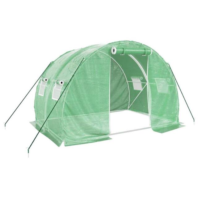 Berkfield Home Greenhouse with Steel Frame Green 6 m¬≤ 3x2x2 m - image 1