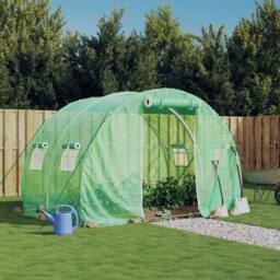 Berkfield Home Greenhouse with Steel Frame Green 6 m¬≤ 3x2x2 m - thumbnail 2
