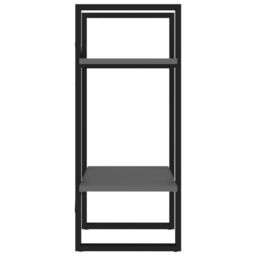 Berkfield Home 2-Tier Book Cabinet Grey 40x30x70 cm Engineered Wood - Size: 40 x 30 x 70 cm - thumbnail 6