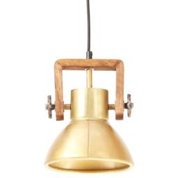 Berkfield Home Industrial Hanging Lamp 25 W Brass Round 19 cm E27 - thumbnail 3