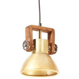 Berkfield Home Industrial Hanging Lamp 25 W Brass Round 19 cm E27 - thumbnail 2
