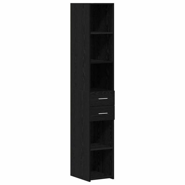 Berkfield Home Highboard Black Oak 30x42, 5x185 cm Engineered Wood - image 1