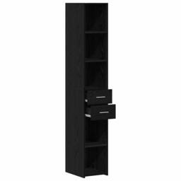 Berkfield Home Highboard Black Oak 30x42, 5x185 cm Engineered Wood - thumbnail 5