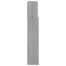 Berkfield Home Headboard Cabinet Grey Sonoma 220x19x103.5 cm - thumbnail 4