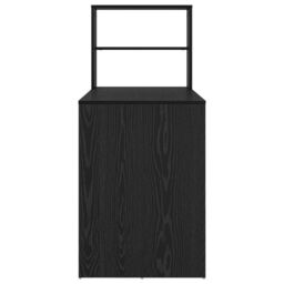 Berkfield Home Desk with Storage Black Oak 113x54x120 cm Engineered Wood - Size: 113 x 54 x 120 cm - thumbnail 5