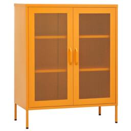 Berkfield Home Storage Cabinet Mustard Yellow 80x35x101.5 cm Steel