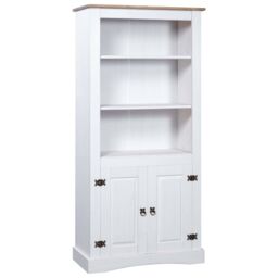 Berkfield Home Cupboard Mexican Pine Corona Range White 80x40x170 cm - Size: 80 x 40 x 170 cm