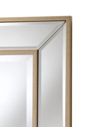 Yearn Mirrors Angled Wall Mirror Brass 64.5x78cm in Metallic Gold - Size: 64.5x78 cm - thumbnail 2