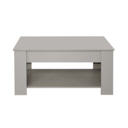 Comfy Living Ltd High Gloss Lift Top Storage Coffee Table in Grey - thumbnail 4