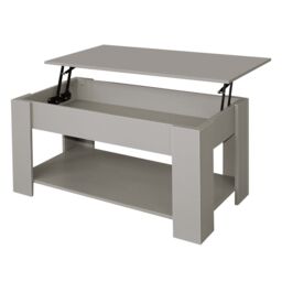 Comfy Living Ltd High Gloss Lift Top Storage Coffee Table in Grey - thumbnail 5