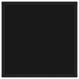 Berkfield Home Modern Coffee Table Black with Black Glass 40x40x50 cm - Size: 40 x 40 x 50 cm - thumbnail 1