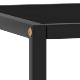 Berkfield Home Modern Coffee Table Black with Black Glass 40x40x50 cm - Size: 40 x 40 x 50 cm - thumbnail 4