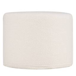 Costway 45cm x 35cm Pouf Ottoman Soft Foam Filled Ottoman w/ Detachable Cover in White - Size: 45 cm x 35 cm - thumbnail 2