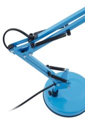 Orsina Studio Blue Metal Desk Lamp, Adjustable Anglepoise Design Tall Table Lamps, Contemporary Blue Desk Lamp - thumbnail 3