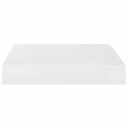Berkfield Home Floating Wall Shelves 4 pcs High Gloss White 23x23.5x3.8 cm MDF - thumbnail 6