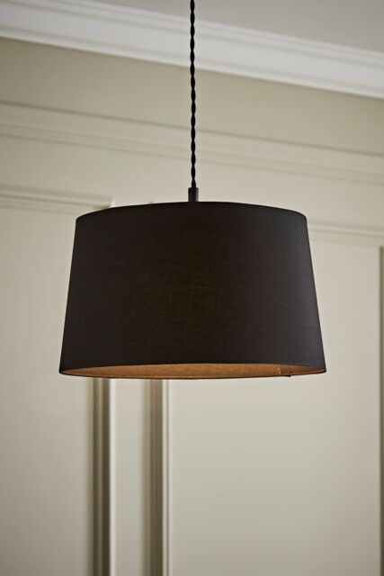 ValueLights Aspen Black Tapered Easy Fit Pendant Lamp Shade - Size: Medium - image 1