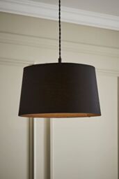 ValueLights Aspen Black Tapered Easy Fit Pendant Lamp Shade - Size: Medium - thumbnail 1