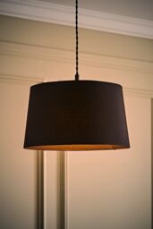 ValueLights Aspen Black Tapered Easy Fit Pendant Lamp Shade - Size: Medium - thumbnail 2