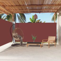 Berkfield Home Retractable Side Awning Brown 180x600 cm