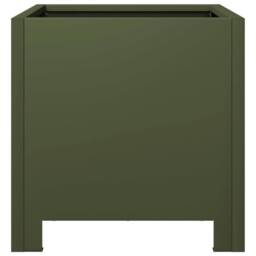 Berkfield Home Garden Planters 2 pcs Olive Green 30x30x30 cm Steel - Size: 30 x 30 x 30 cm - thumbnail 7