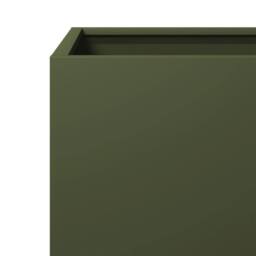 Berkfield Home Garden Planters 2 pcs Olive Green 30x30x30 cm Steel - Size: 30 x 30 x 30 cm - thumbnail 9