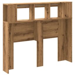 Berkfield Home LED Headboard Artisan Oak 120x18.5x103.5 cm Engineered Wood in Brown - thumbnail 8