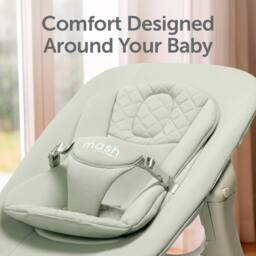 Baby Elegance Mash High Chair Bundle with Newborn Pod & Cushion Sage in Green - thumbnail 6