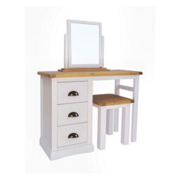 Cabinet Bits Loreo 3 Drawer Dressing Table Set Brass Cup Handle in Light Grey - thumbnail 1