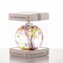 Sienna Glass 10cm Spirit Ball - For My Daughter Multicoloured Pink