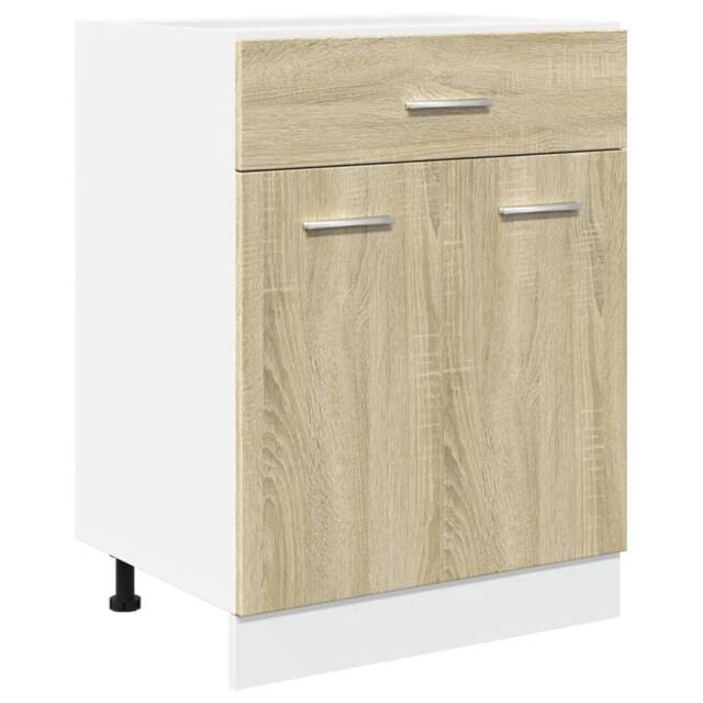 Berkfield Home Drawer Bottom Cabinet Lyon Sonoma Oak 60x46x81.5 cm Engineered Wood in Light Oak - image 1