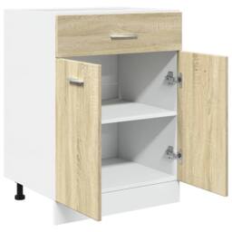 Berkfield Home Drawer Bottom Cabinet Lyon Sonoma Oak 60x46x81.5 cm Engineered Wood in Light Oak - thumbnail 6