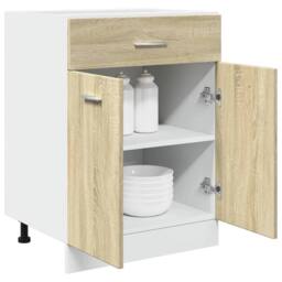 Berkfield Home Drawer Bottom Cabinet Lyon Sonoma Oak 60x46x81.5 cm Engineered Wood in Light Oak - thumbnail 4