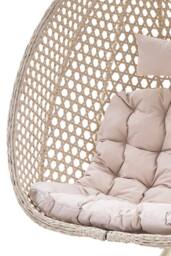 More4Homes Como Hanging Rattan Egg Chair in Beige - thumbnail 4
