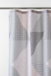 Catherine Lansfield 'Larsson Geo' Shower Curtain in Pink - thumbnail 2