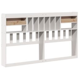 Berkfield Home Headboard with Storage White 180 cm Solid Wood Pine - thumbnail 6