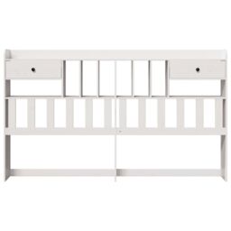 Berkfield Home Headboard with Storage White 180 cm Solid Wood Pine - thumbnail 3