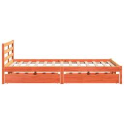 Berkfield Home Bed Frame without Mattress Wax Brown 160x200 cm Solid Wood Pine - thumbnail 5