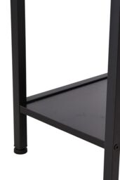 Living and Home Retro Office Desk with Monitor Stand & Storage Shelves, 100 x 46 x 84 cm in Black - thumbnail 9