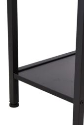 Living and Home Retro Office Desk with Monitor Stand & Storage Shelves, 100 x 46 x 84 cm in Black - thumbnail 7