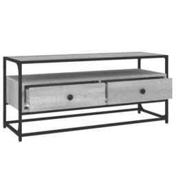 Berkfield Home TV Cabinet Grey Sonoma 100x35x45 cm Engineered Wood - Size: 100 x 35 x 45 cm - thumbnail 5