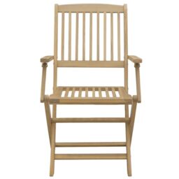 Berkfield Home Folding Garden Chairs 8 pcs 54.5x58x90 cm Solid Wood Acacia in Brown - thumbnail 5