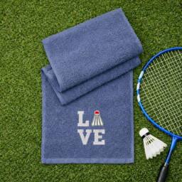 Duncan Stewart Love Sports Badminton Towel in Navy - thumbnail 1