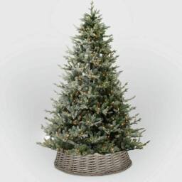 FLAVORA Grey Large-Christmas Tree Skirt Xmas Stand Cover - Size: 0.5m x 1m - thumbnail 3