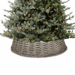 FLAVORA Grey Large-Christmas Tree Skirt Xmas Stand Cover - Size: 0.5m x 1m - thumbnail 1