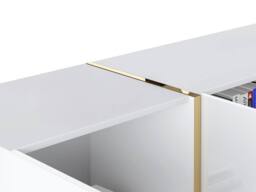 Vente-unique Sideboard With 4 Doors - 200 Cm - Gloss White & Gold - MARZIALO in Metallic Gold - thumbnail 7