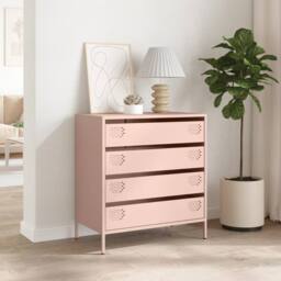 Berkfield Home Sideboard¬†Pink 68x39x73.5 cm Cold-rolled Steel in Pink