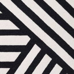 THE RUGS Ted Baker Noir Wool Handwoven Black White Geometric Rug - Size: 120 cm x 180 cm - thumbnail 4