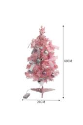 Living and Home Mini Artificial Pine Tree with Christmas Ornaments Decoration in Pink - thumbnail 6