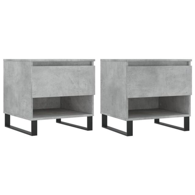 Berkfield Home Coffee Tables 2 pcs Concrete Grey 50x46x50 cm Engineered Wood - Size: 50 x 46 x 50 cm - image 1