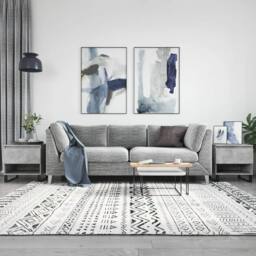 Berkfield Home Coffee Tables 2 pcs Concrete Grey 50x46x50 cm Engineered Wood - Size: 50 x 46 x 50 cm - thumbnail 2